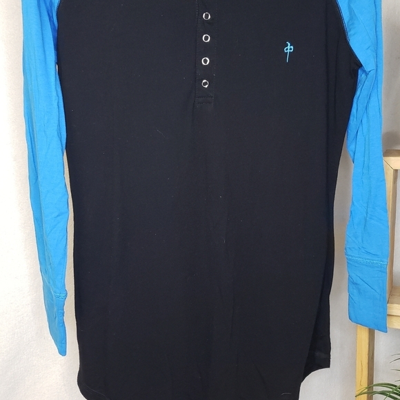 RDS Tops - RDS Red Dragon Black and Blue Long Sleeve Shirt
